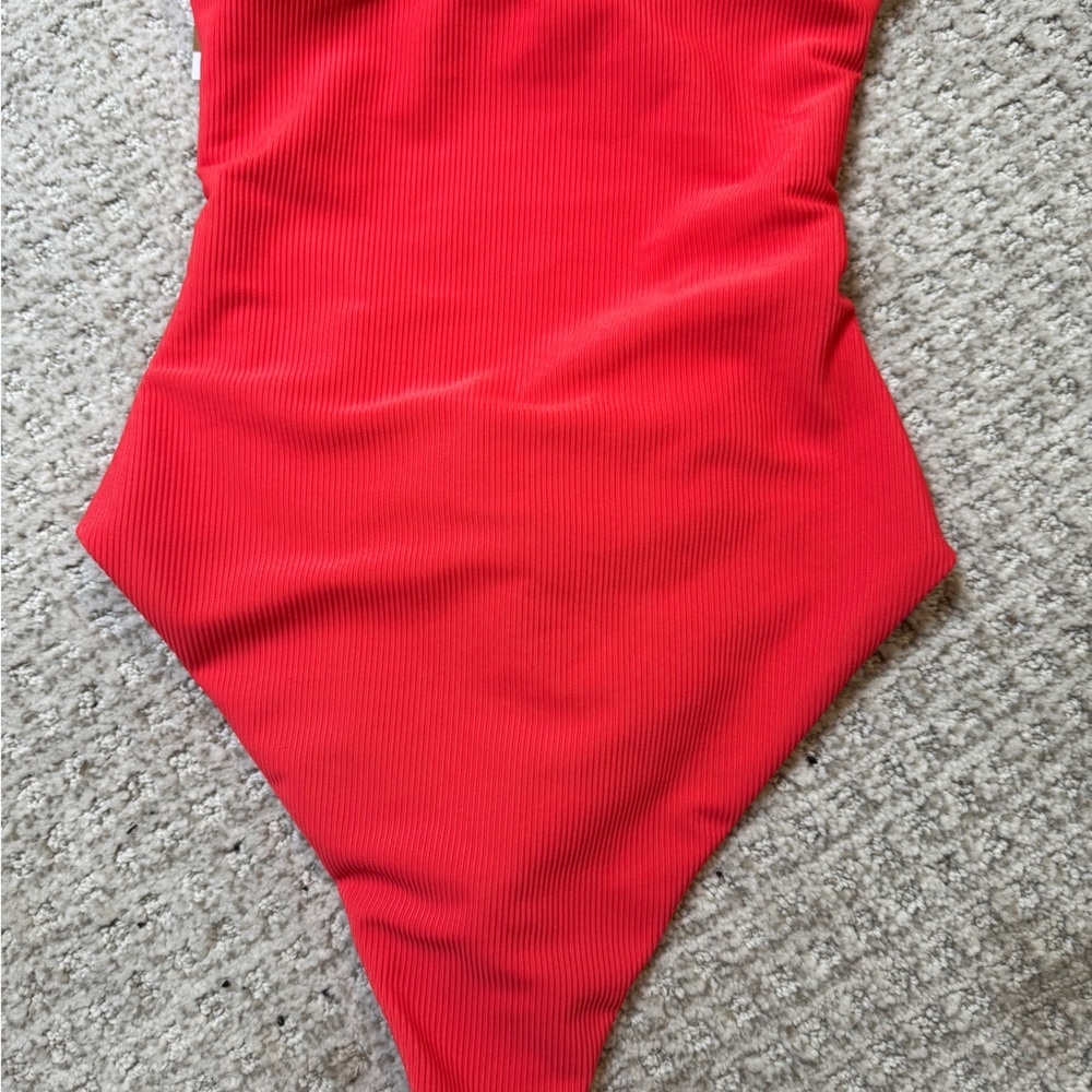 NWOT beach riot x free people aviva hibiscus peach xs ribbed - Picture 9 of 10